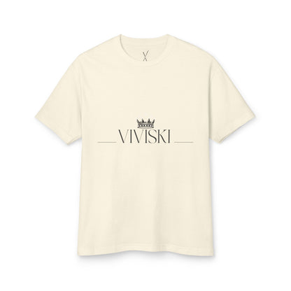 VIVISKI-Heavyweight Cotton-Inspired Rose Tee