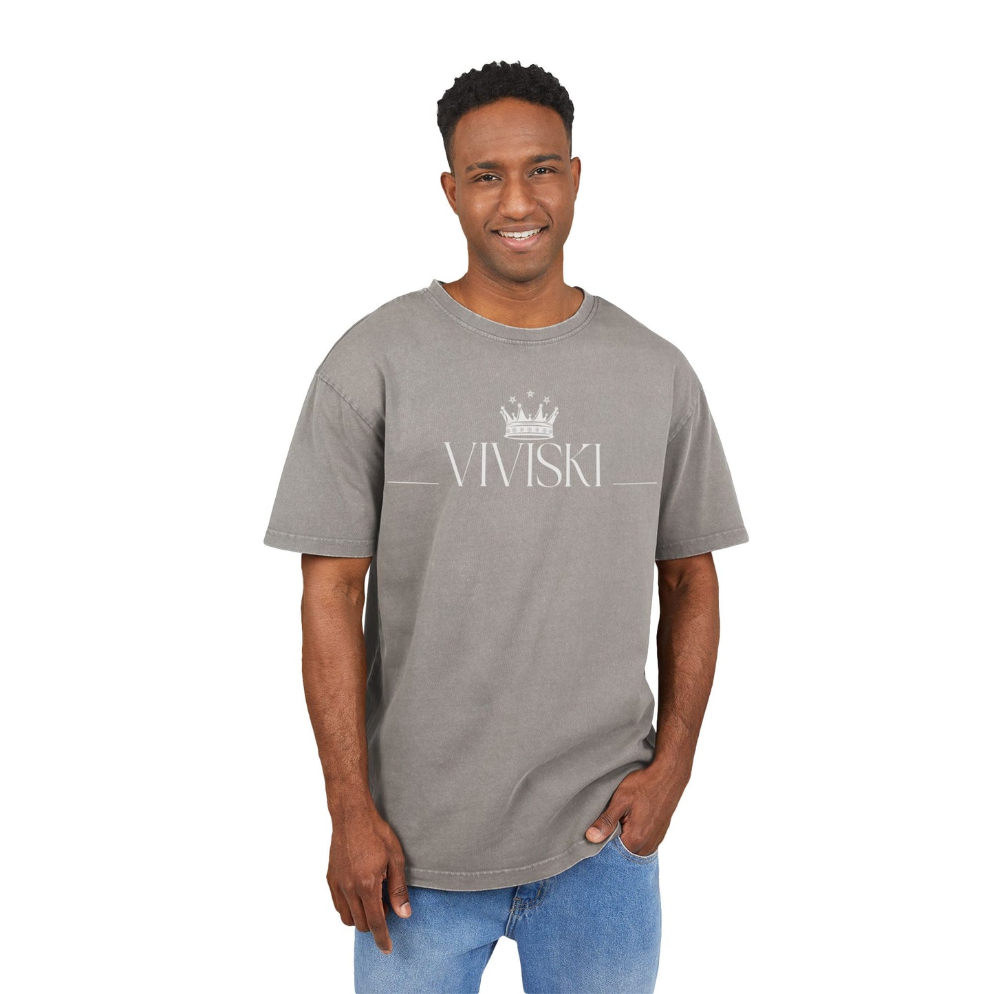 Viviski-Men's Oversize Tee - VIVISKI  Casual Style