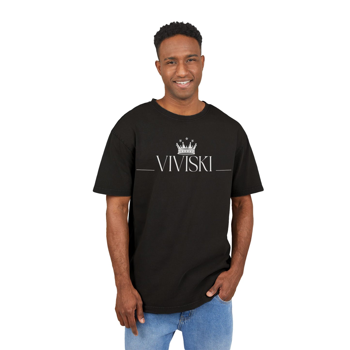 Viviski-Men's Oversize Tee - VIVISKI  Casual Style