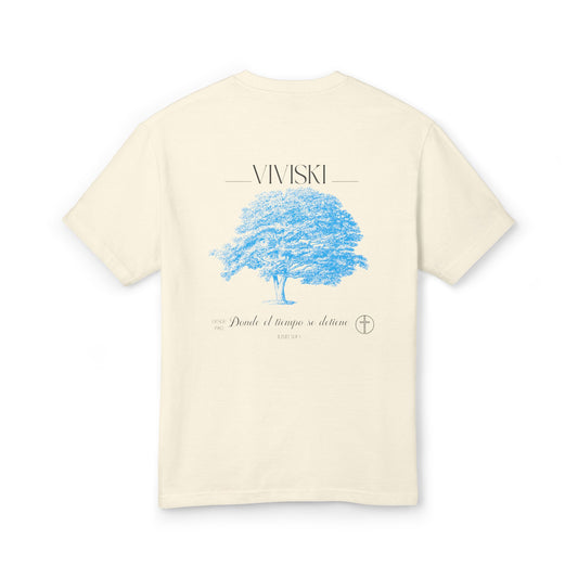 VIVISKI- Heavyweight Cotton Tee - Nature-Inspired Graphic Tee